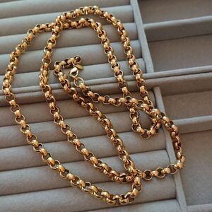 Monet Long Rolo Chain Necklace 28"